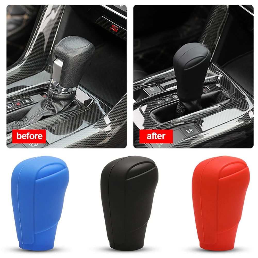 Silicone Car Case Gear Head Shift Collars Shift Knob Grips Cover Shift Lever Decor CarAccessories For Mazda3 Axela CX4 CX5 CX8