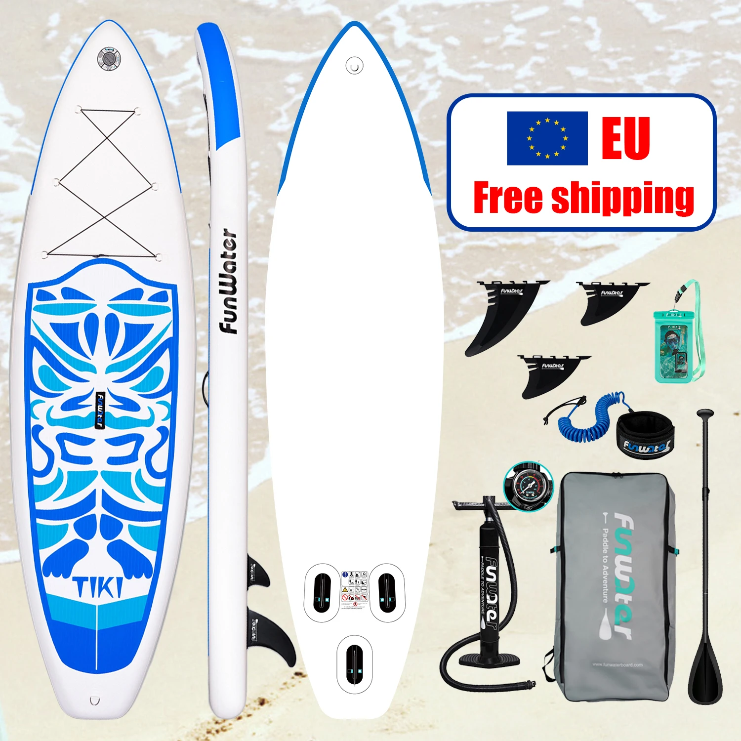 EU Free Shipping Dropshipping Wholesale carbon kayak paddle sup paddle board waterplay surfing paddleboard sub board paddle surf