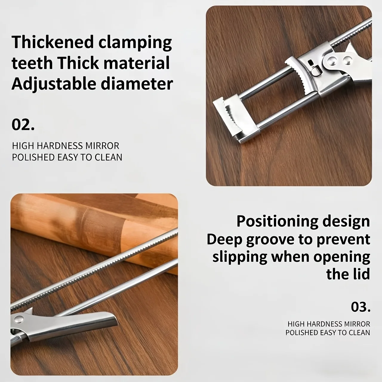 1 Stück Multifunktions-Flaschen- und Dosenöffner, verstellbares, leicht zu bedienendes Handwerkzeug, langlebiger Edelstahl, kein Strom erforderlich, ideal für – Detail 3