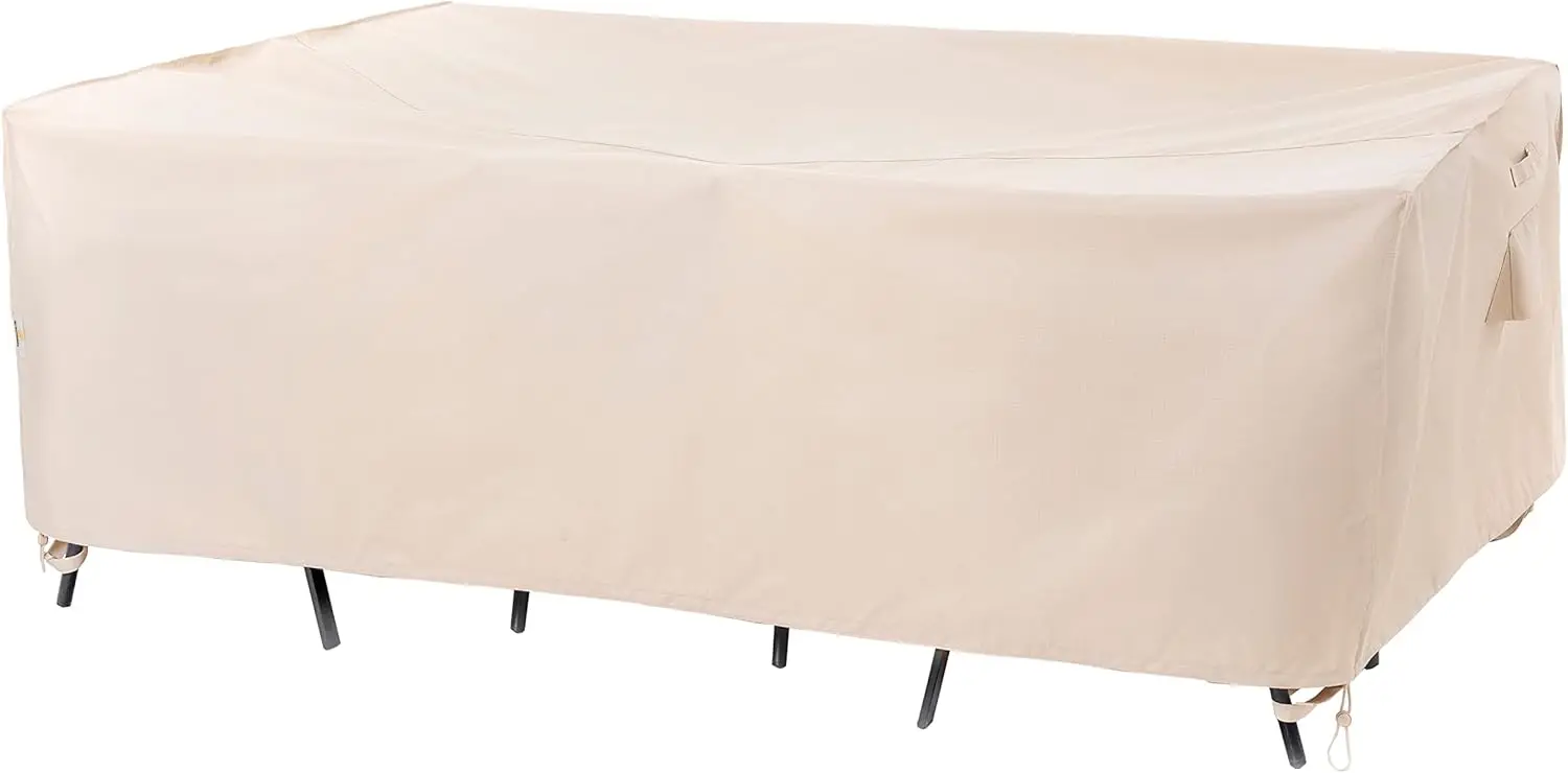 

Patio Furniture Cover Waterproof UV Resistant for Table and Chairs Set 108x82 Inches Beige
