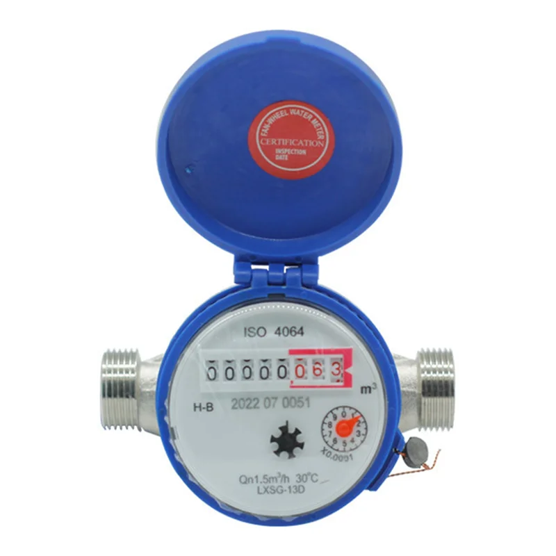 AB02 Misuratore dell'acqua a flusso per uso da giardino Orologio da giardino Contatore dell'acqua in ottone calibrato Contatore dell'acqua a getto singolo Contatore dell'acqua fredda secca