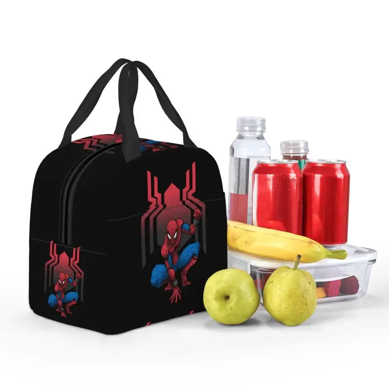 Borsa per il pranzo personalizzata Spider Man borsa per il pranzo riutilizzabile con isolamento termico per le donne borse per il cibo da viaggio