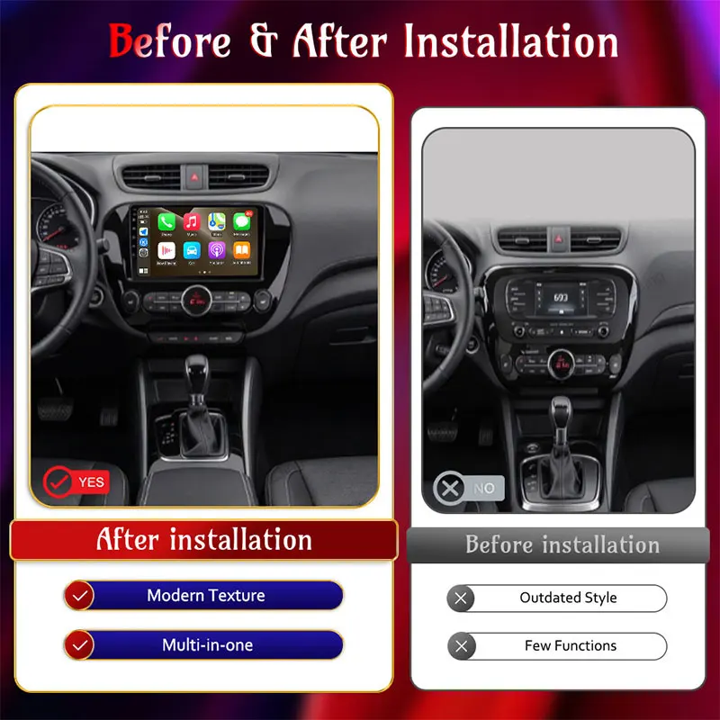 For Kia Soul PS 2013 - 2019 Car Radio 9 inch Autoradio Bluetooth Wireless CarPlay DSP Stereo Intelligent System 4G Head Unit IPS