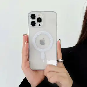 Transparente magnetische Magnetladungsabdeckung Magsafe für iPhone 15 14 13 12 11 plus Mini Pro Max X XR 8 Deckel 10 Hauptverkaufsmajor SAIA - №1