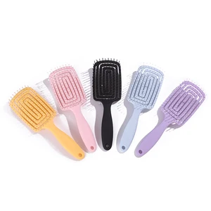 Square Hollow Massage Comb, Meridians Scalp Hair Styling Tool, Quick Blow Dry, Household Tool 6 principais vendas pente quiff - №6