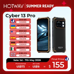 [World Premiere] HOTWAV Cyber 13 Pro 150LM Flashlight 20GB+256GB 6.6'' FHD+ 2K 10800mAh 20W Fast Charging 64MP Android 13 Global