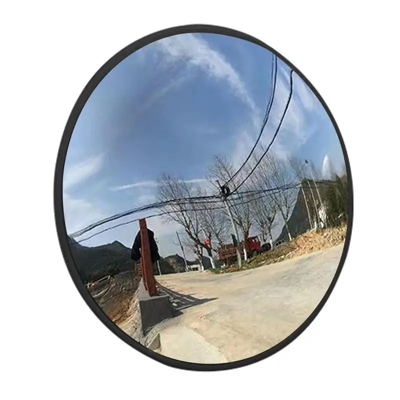 Convex Mirror Outdoor 11.8in Blind Spot Mirrors Round Fish Eye Mirror Wide Angle Driveway Mirror For Blindspot With Adjustable