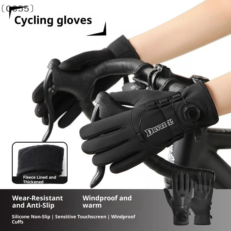 [CC55」 قفازات الشتاء الدافئة للرجال والنساء سميكة يندبروف ومقاوم للماء الرياضة لمس التزلج قفازات ركوب الدراجات #3