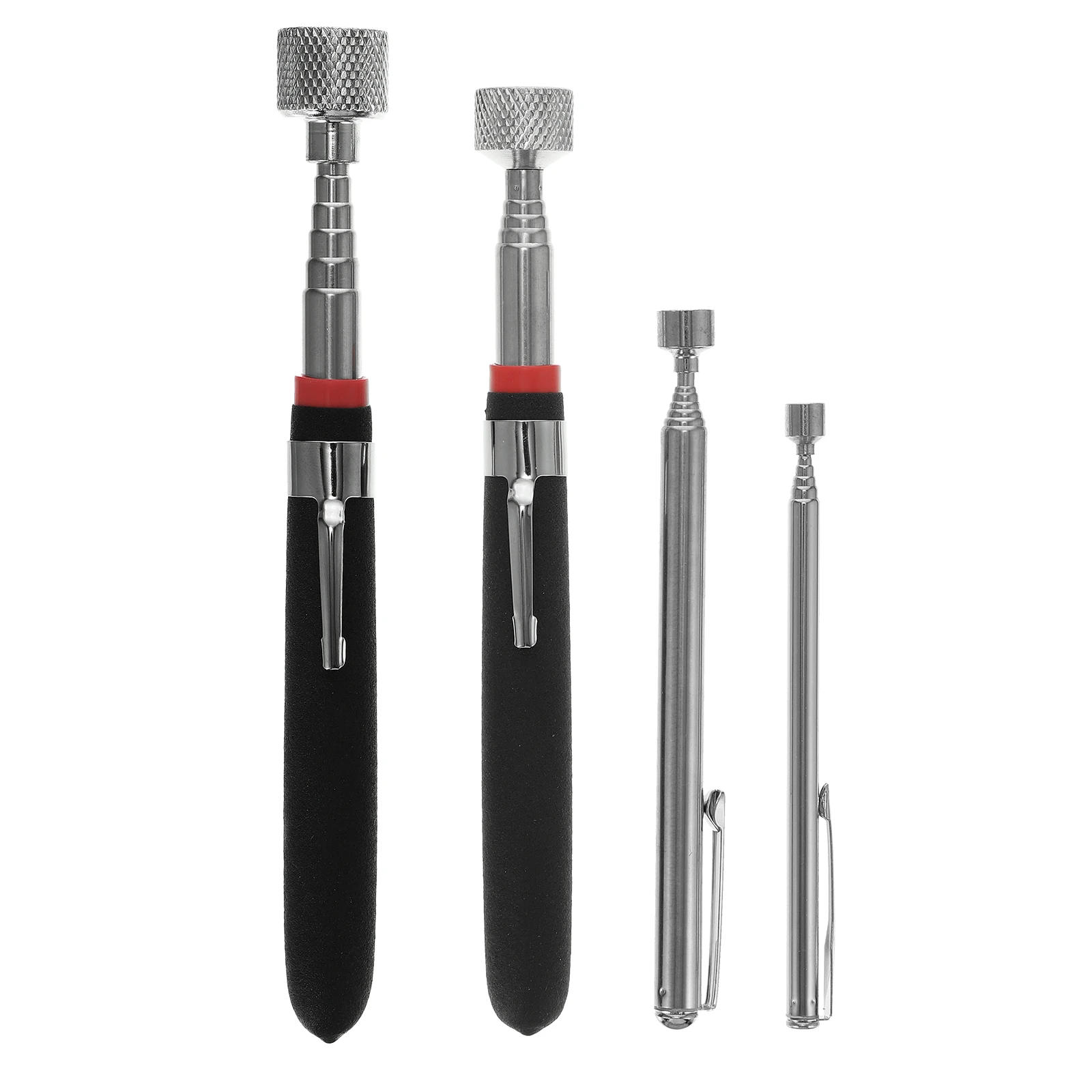 เครื่องมือแม่เหล็กดูดจับแบบยืดหดได้ 4 ชิ้น หัวแม่เหล็กแรงสูง สำหรับหยิบสกรู ตะปู น็อต ในพื้นที่แคบ  อุปกรณ์แม่เหล็กดูดจับ