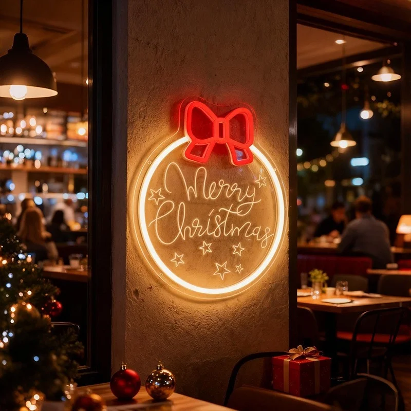 Factory Direct Christmas Neon Lights, Santa Claus LED Lights, Merry Christmas Lights, Gingerbread People, Reindeer Shapes