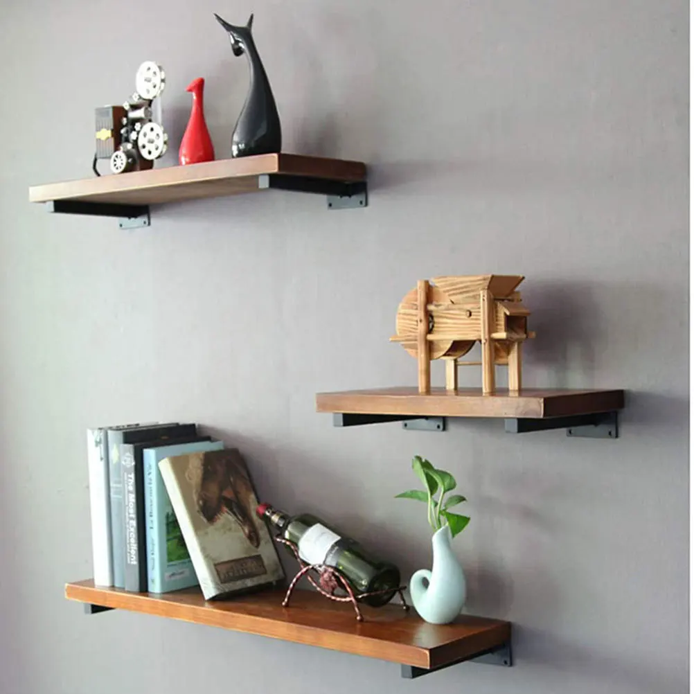 

2pcs Wall Shelf Support Heavy Duty Floating Brackets For Wall Mounted Shelf Rack Storage Display In Home Office Kitchen Bedroom