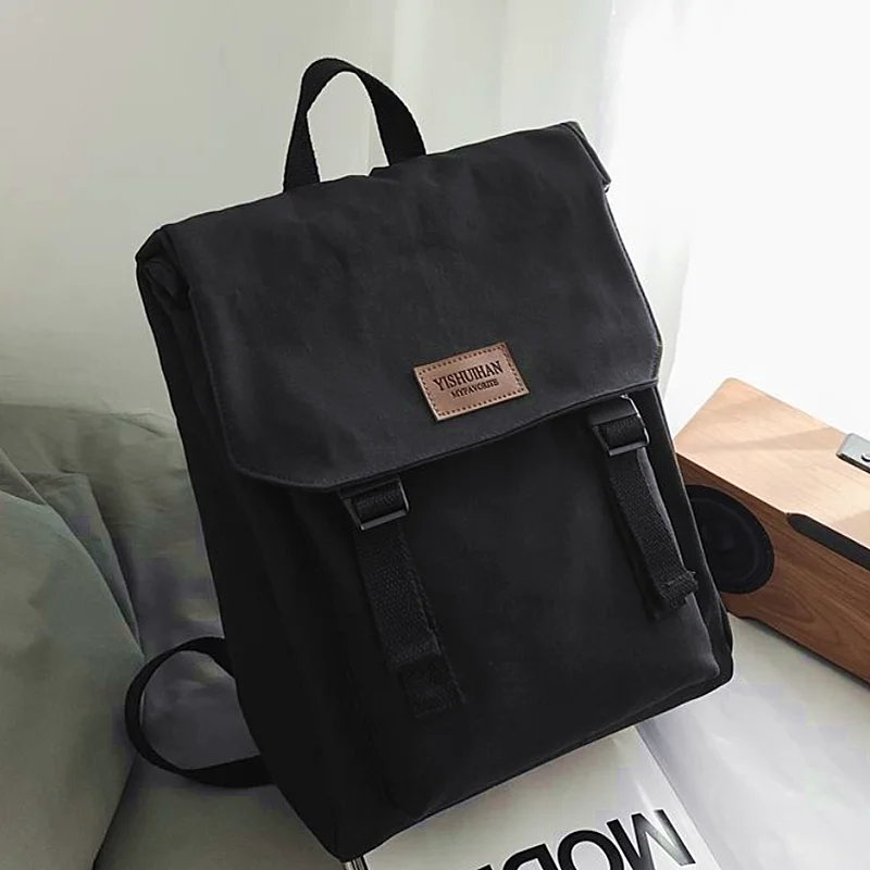 

Backpack flap casual college style simple and large capacity