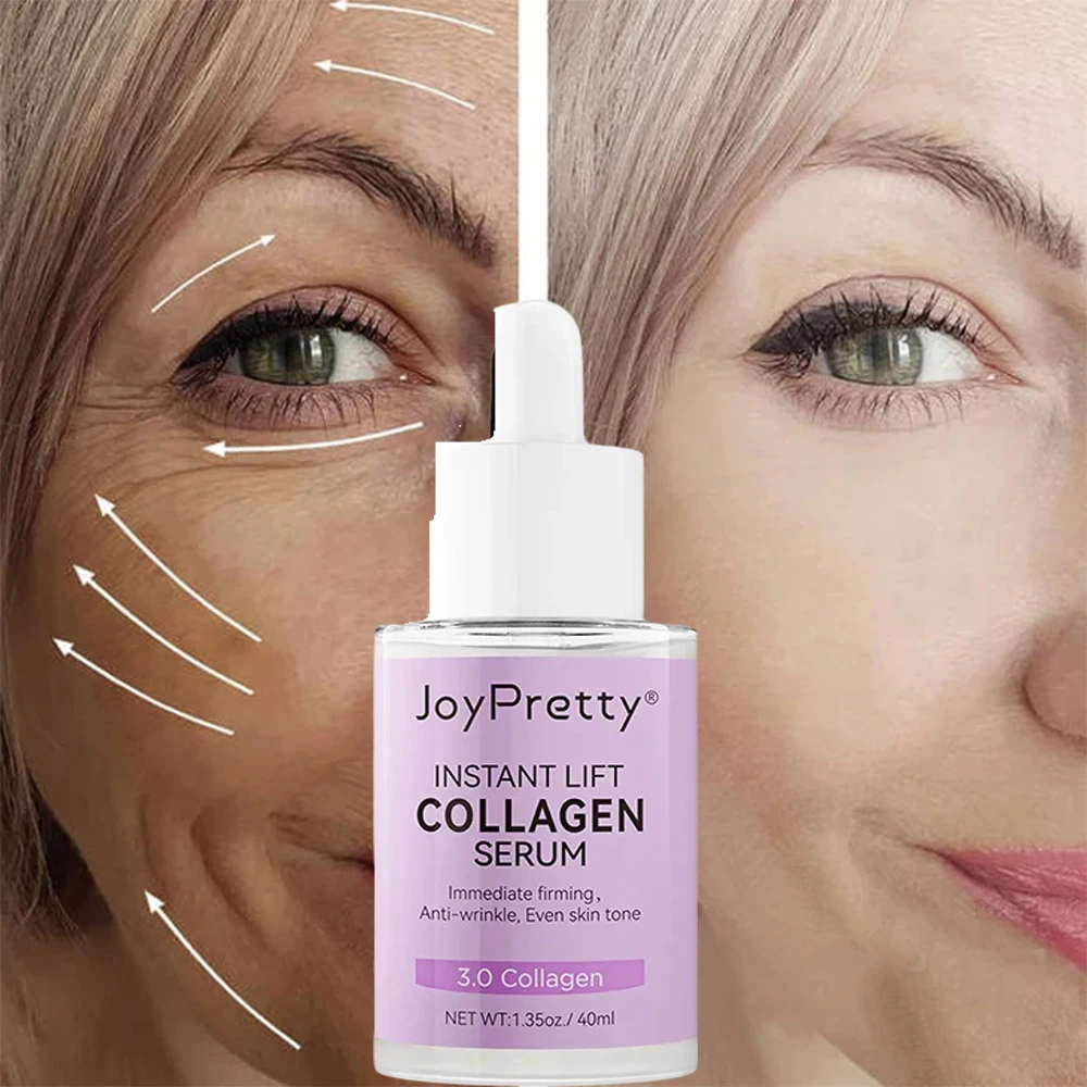 Collagen Face Serum Wrinkle Removal Anti Aging Hyaluronic Acid Forehead Facial Fine Lines Lifting Serum Skin Care Beauty 40ml