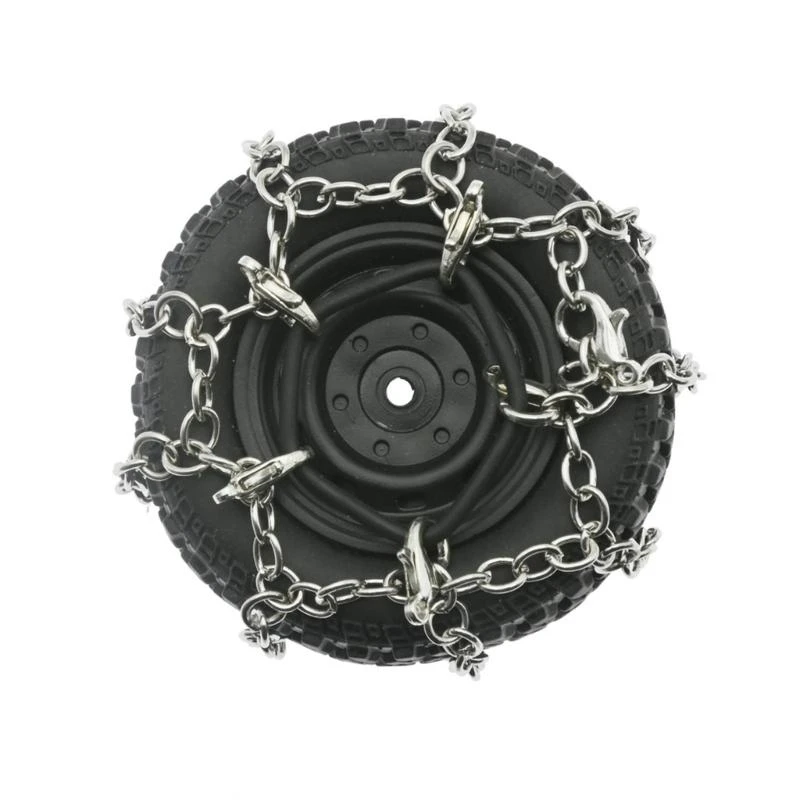 リモートコントロール用のQ0kbメタルタイヤチェーンCAR TYREチェーンの変更部品クローラーMN82 4x4WD 1:12車パーツの雪チェーン