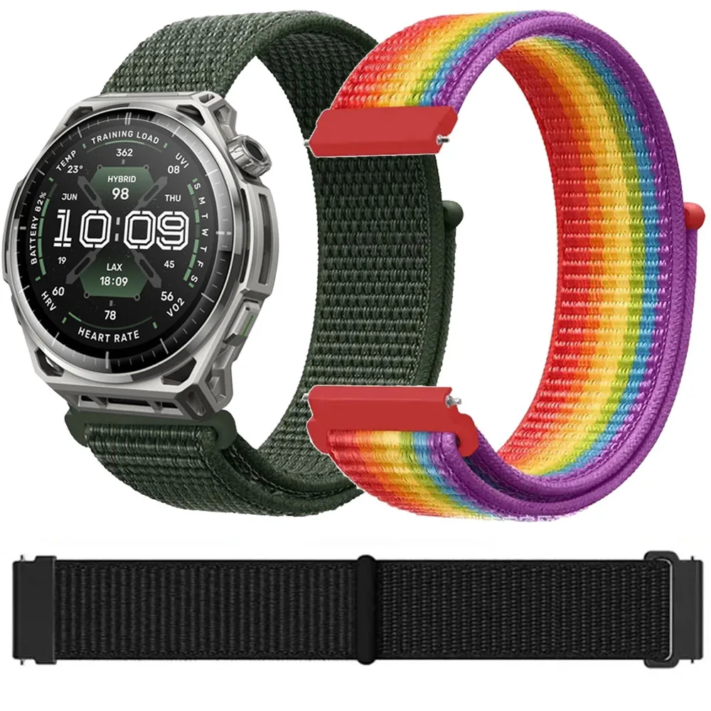20 mm 22 mm Nylonarmband für Amazfit Balance 3-2-1/Bip 6-5-Max. Bequemes, atmungsaktives Armband für Huawei Watch 5 GT6-5-4 Pro 46 mm