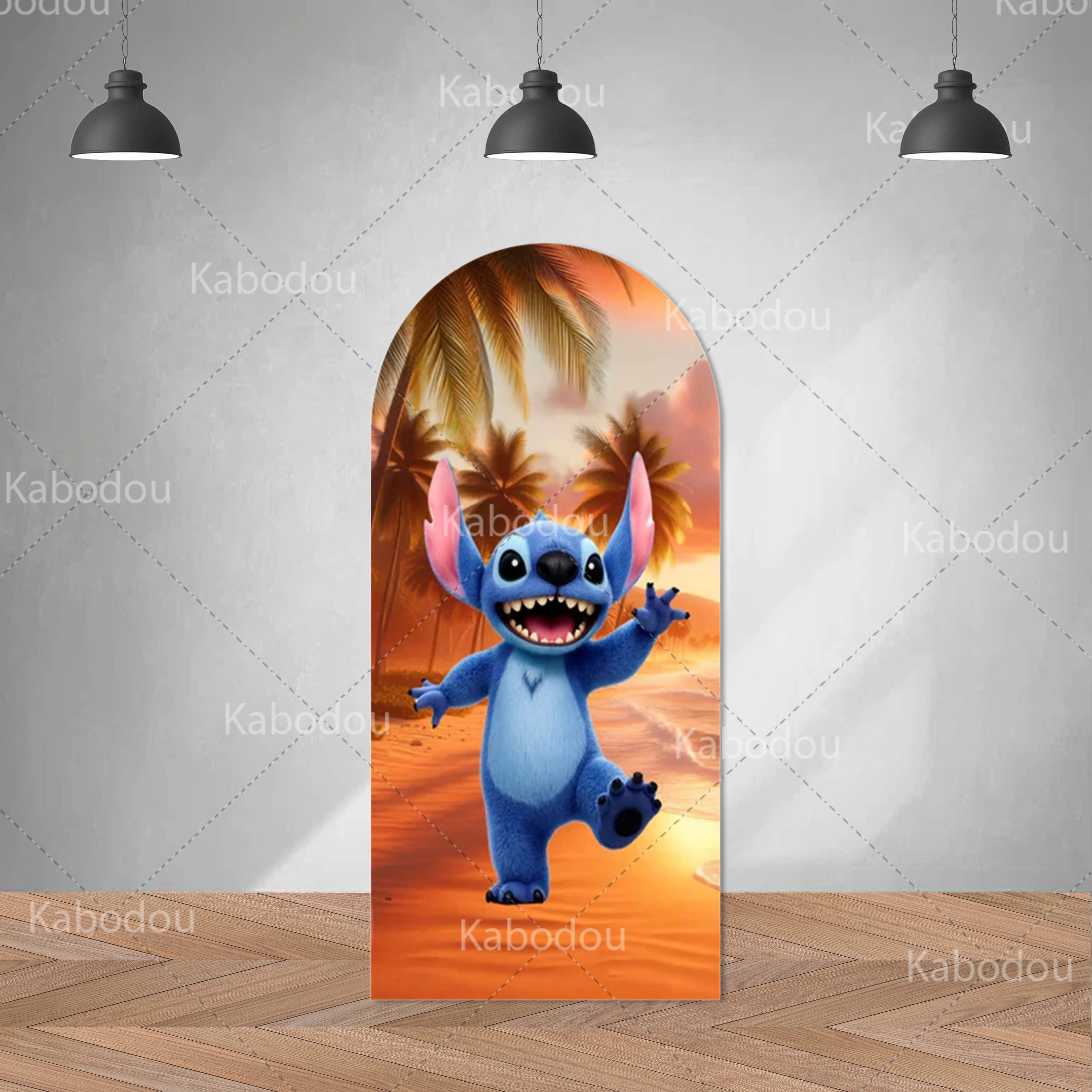 Lilo e ponto pano de fundo arco capa dupla face festa de aniversário do miúdo dos desenhos animados decoração chá de bebê foto fotografia fundo