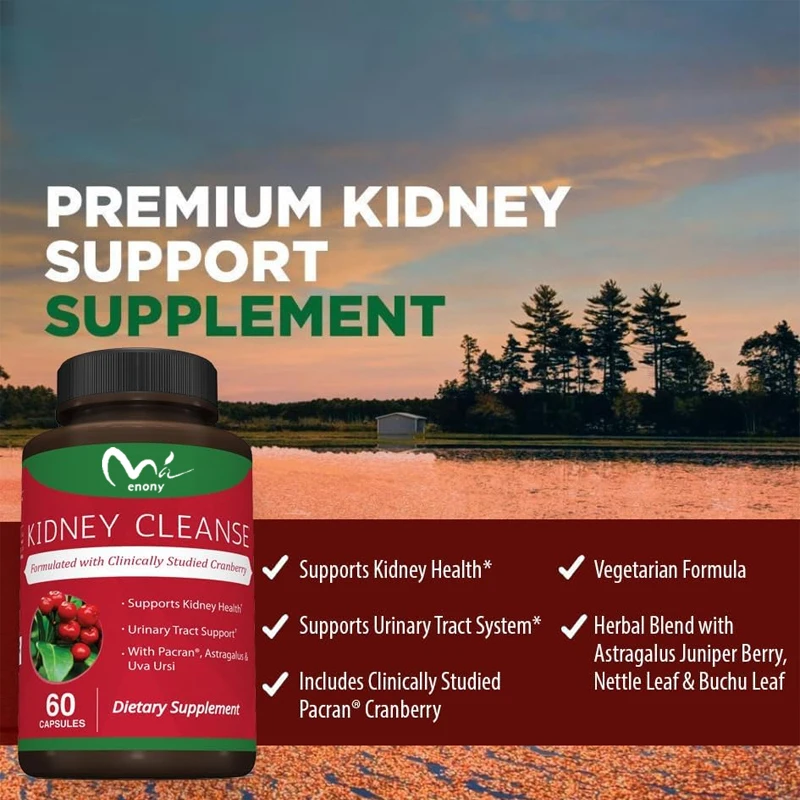 

Highquality kidney cleansingsupplement containing cranberry extract,supporting healthy kidneys and urinary tract with 60capsules