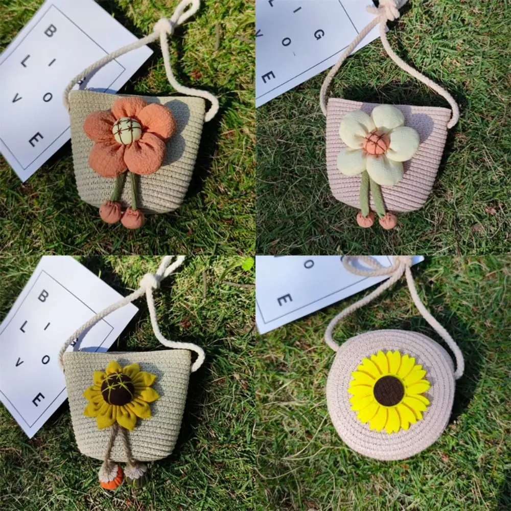 Handmade Lovely Flower Mini Handbag Crossbody Bags Messenger Bag Shoulder Bag Coin Purse