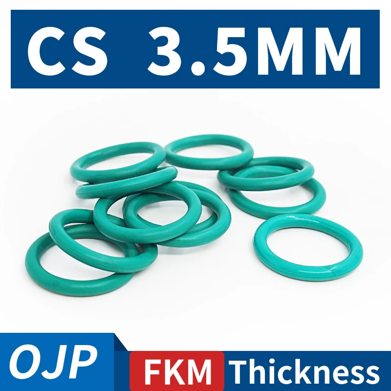 Thickness CS3.5mm Green FKM Fluorine Rubber O-rings Seals Gasket Washer temperature resistant wear-resistant oring