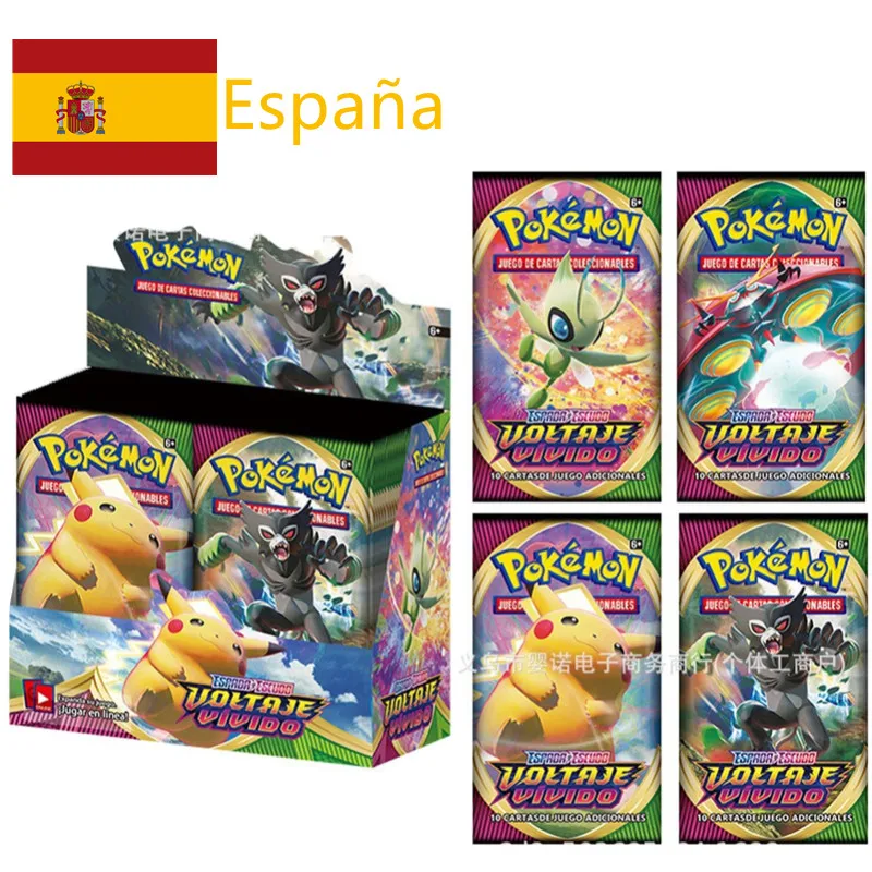 360 Pcs Pokemon Card Spanish SCARLET VIOLET 151 Surging Sparks Evolving Skies Fusion Strike Pokémon Booster Transaction Card