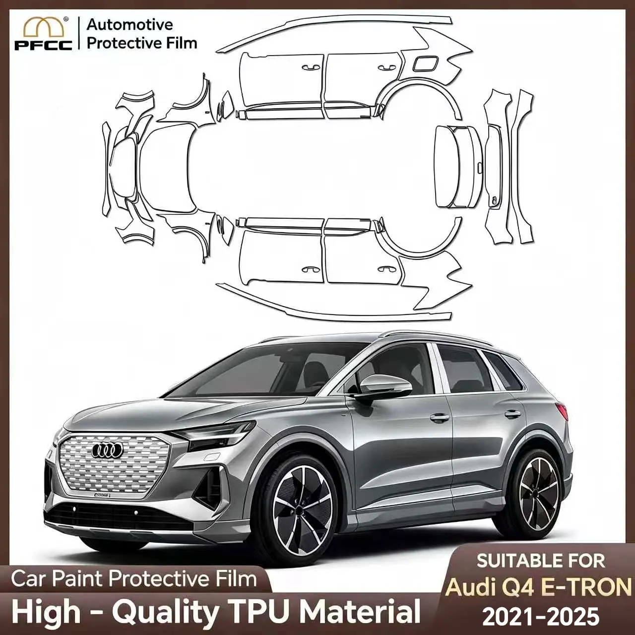 Precut Paint Protection Film Transparent Anti-scratch Car Body Accessorie Sticker PPF Clear Bra TPU