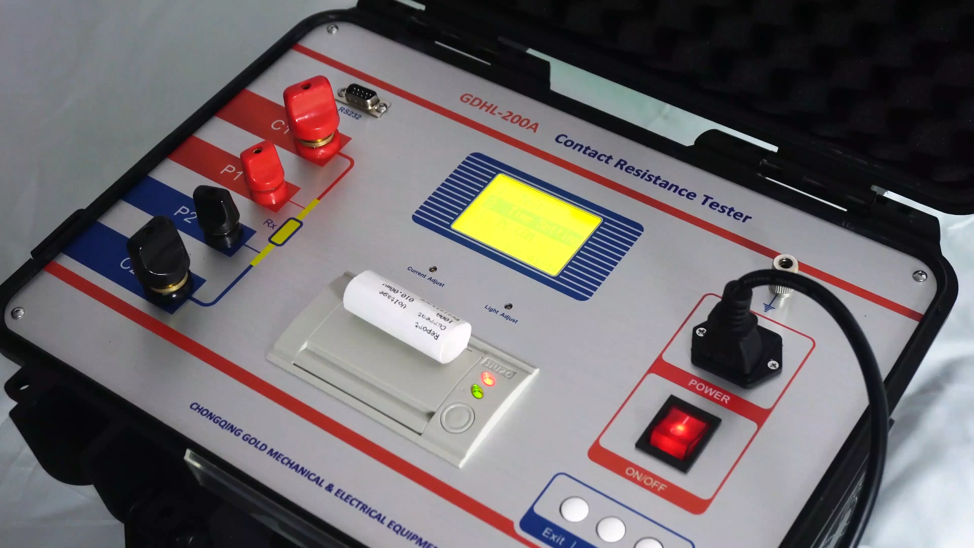 Digital Low Resistance Micro Ohmmeter Circuit Breaker Contact Resistance Tester