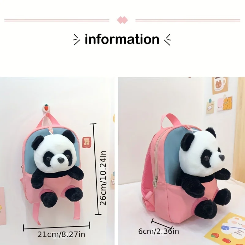 Small Cartoon Backpack for Children Cute Panda Kids Backpack Casual School Backpacks for Girls Brand Kindergarten Bag Girls