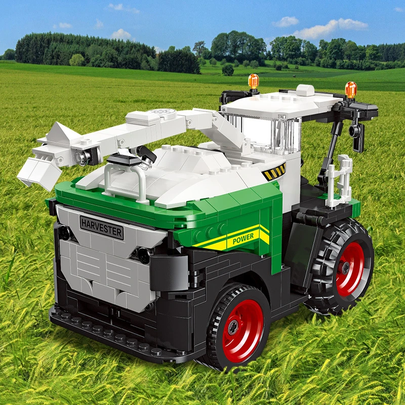 City Creativity Farm Harvester Building Block Technical Rural Tractor Truck Blocks Kids Toys Baby Adult Gift Bricks 57002