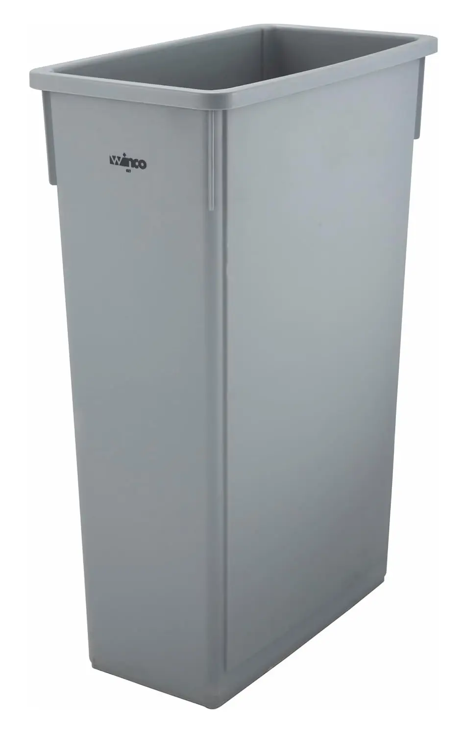 

23-Gallon Slim Gray Trash Can, Heavy-Duty for Commercial Use, Compact Design Saves Space