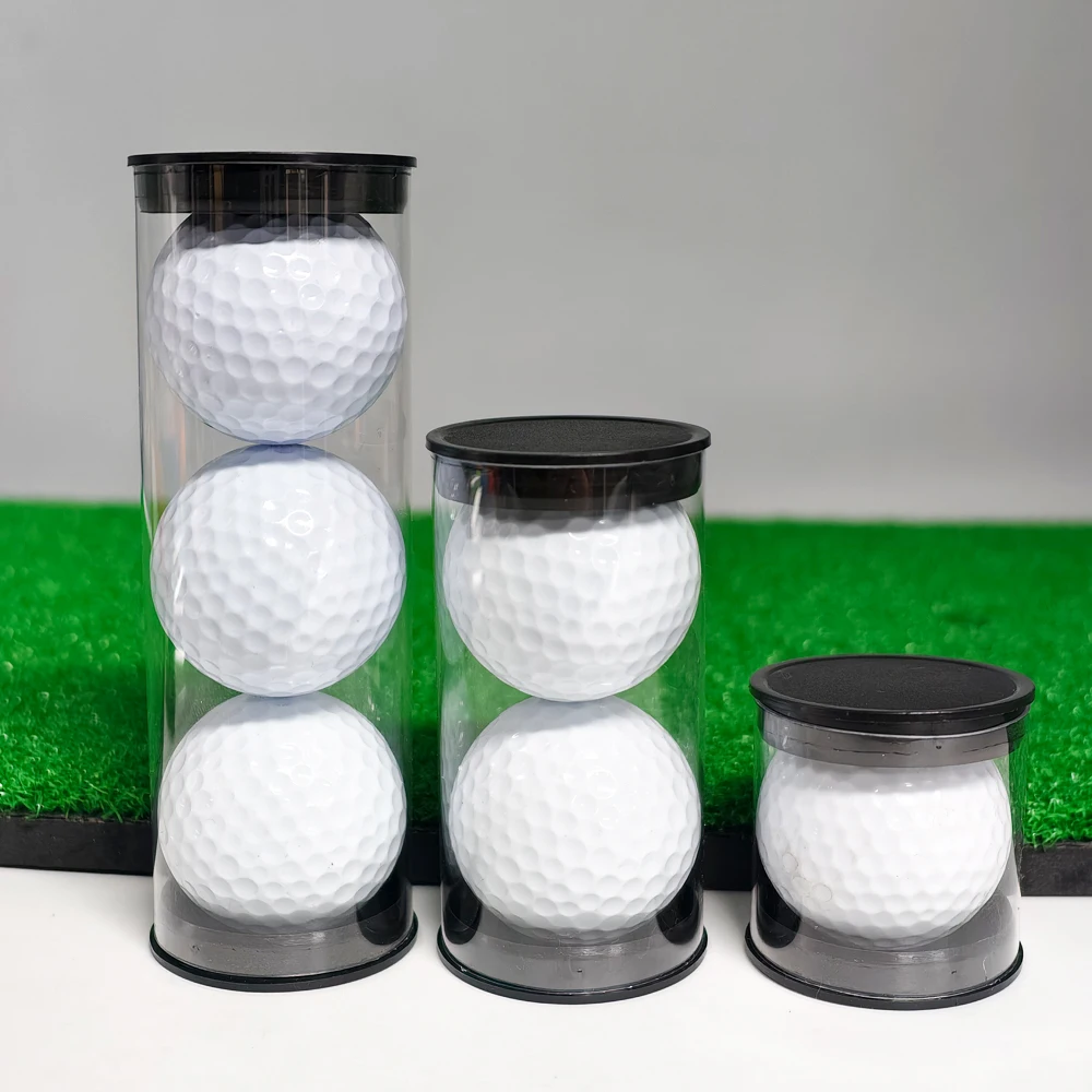 Portable Golf Ball Tube PC Transparent Round Plastic Packaging Box Various Specifications Balls Golfs Container Case Gift Box 5