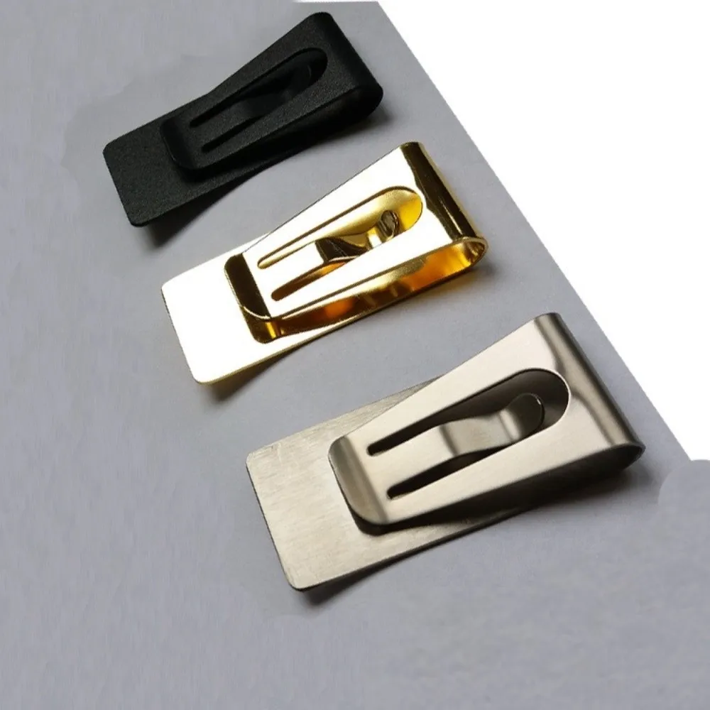 Front Pocket Wallet Money Clip Slim Profile Metal Stationery Ticket Holder Precision Fit Magnet Free Metal Bill Clamp