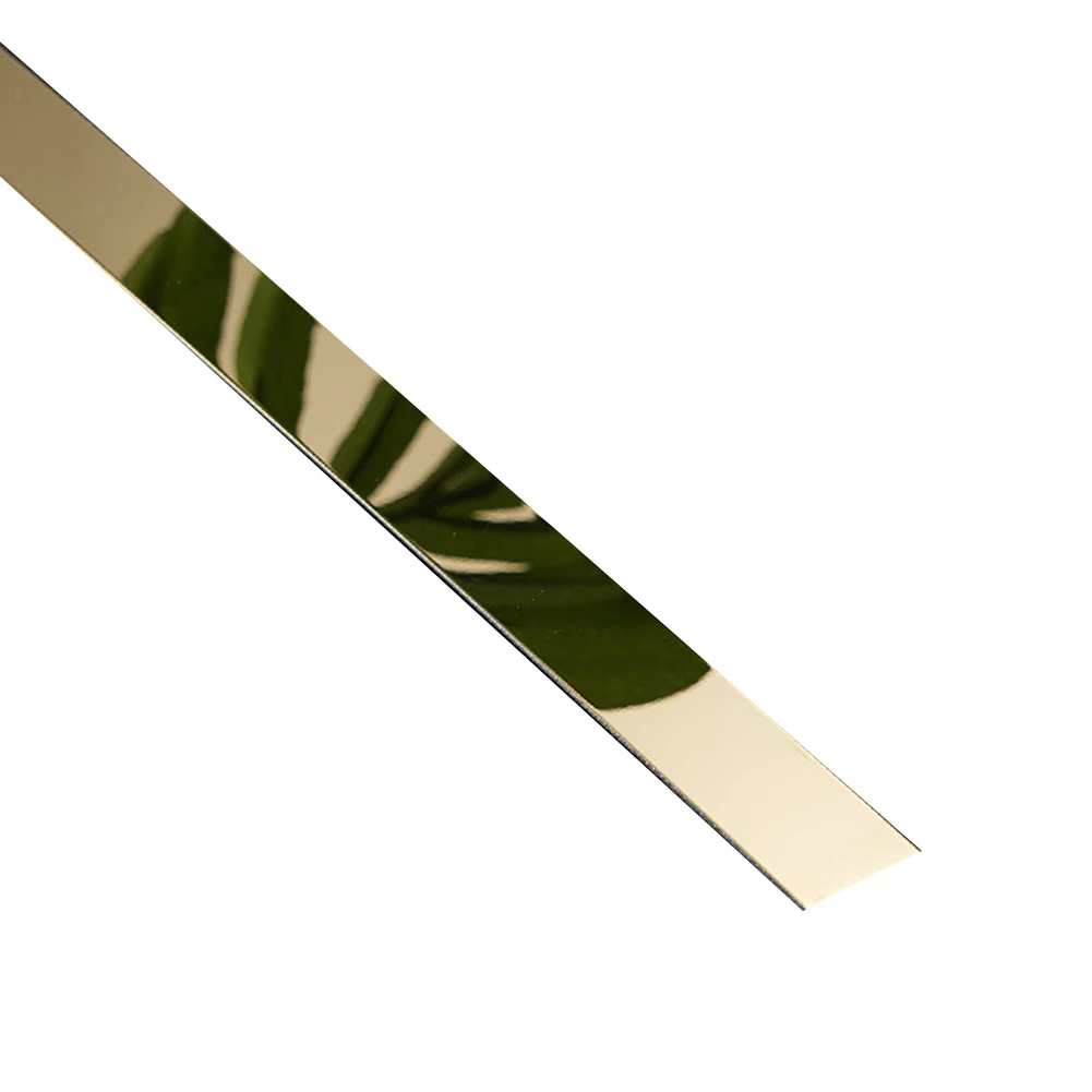 Flat Metal Strips Decorative Ceiling Trim 25mm Width Stainless Steel 5m Long Decorative Strip High Confidence Purchase