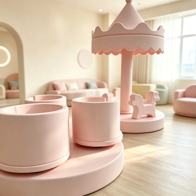 Indoor/outdoor equipment, tent-top soft carousel, electric carousel, teacup carousel