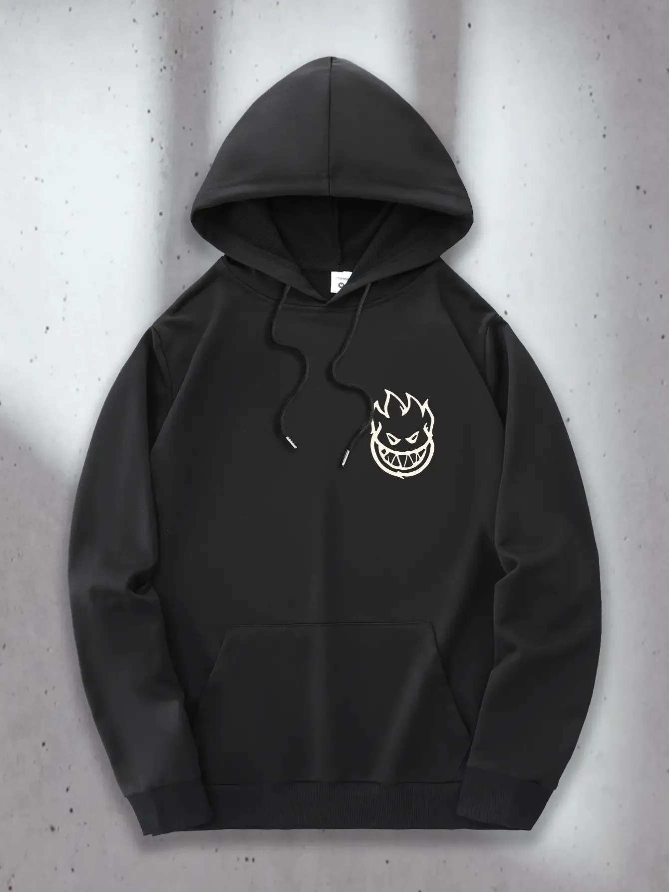 

Мужская толстовка Spitfire Flame, острый принт, шнурок, всесезонная, подарок