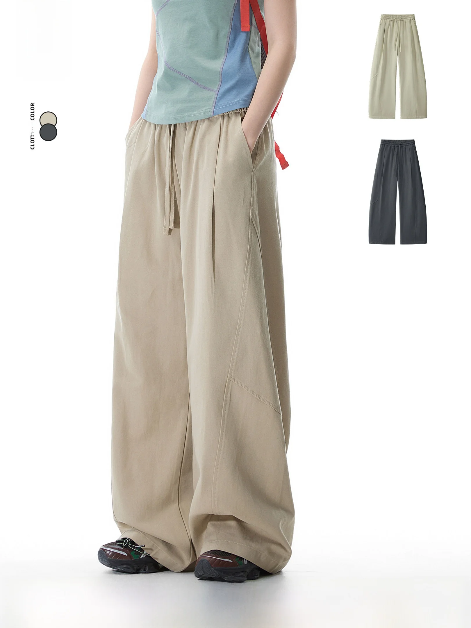 

Женские повседневные брюки OWOX из лайкры, свободные, широкие, прямые, для активного отдыха, деконструированные, с завышенной талией