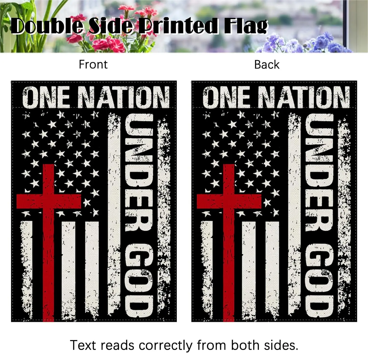 4th of July Garden Flag Fourth of July Banner Double Sided Usa Red White and Blue Patriotic Decor Memorial Day Independence  SSL