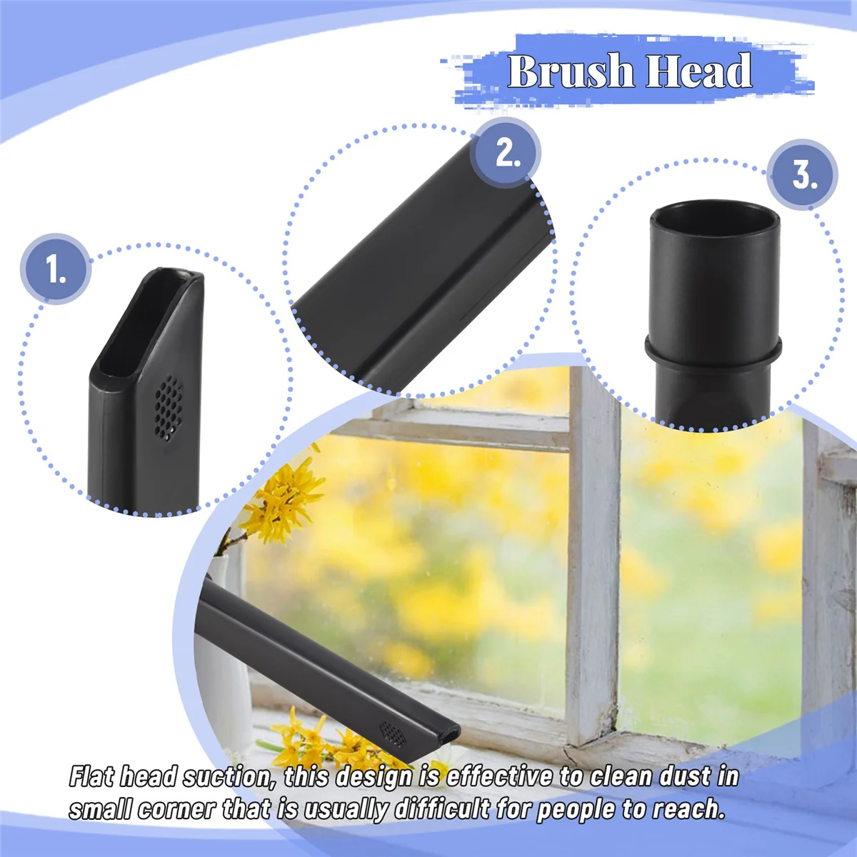 Boquilla de cabezal de succión plano, piezas de aspiradora, cabezal de cepillo de aspiradora, 32Mm