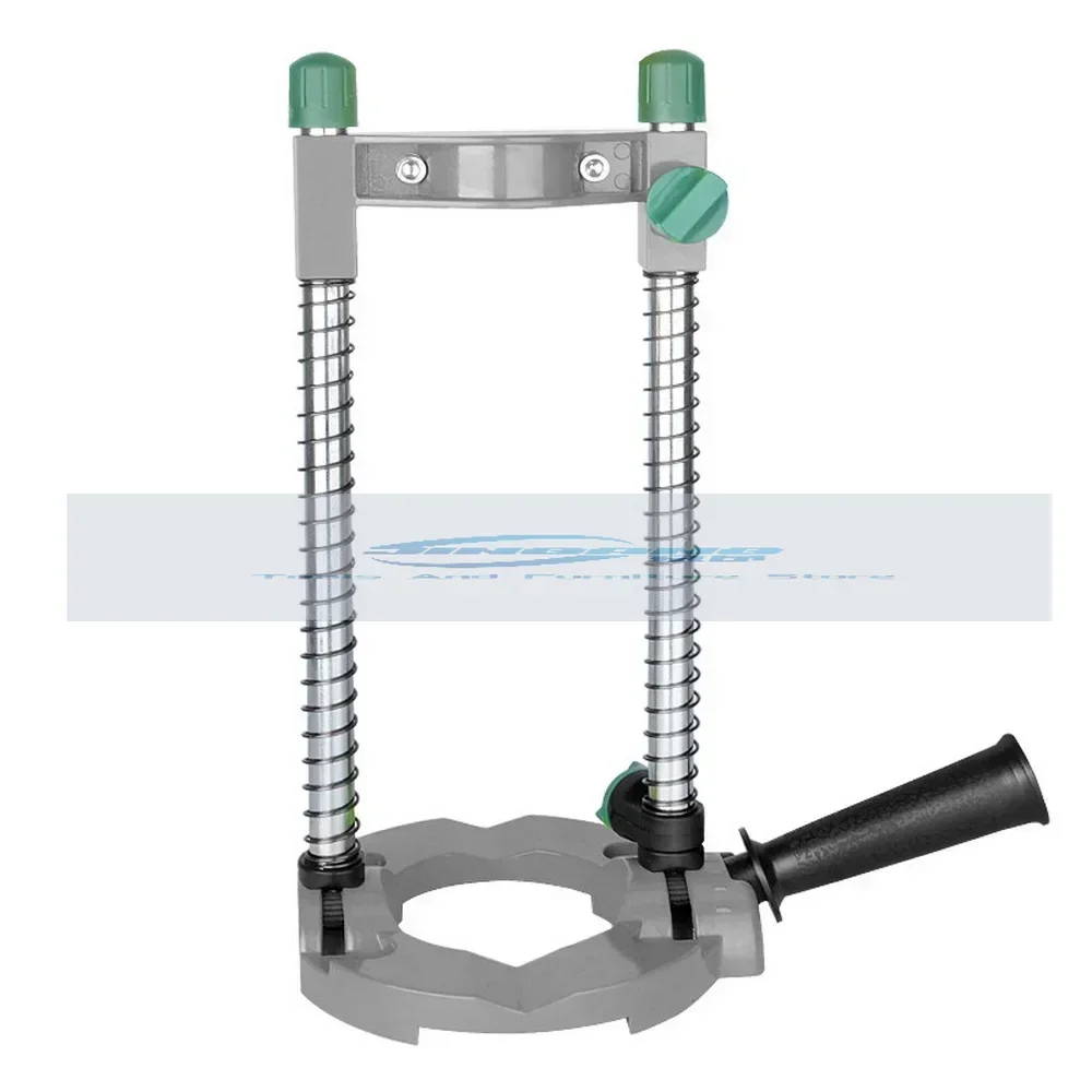 Precision Drill Guide Pipe Drill Holder Stand Drilling Guide with Adjustable Angle and Removeable Handle DIY Frame Tool