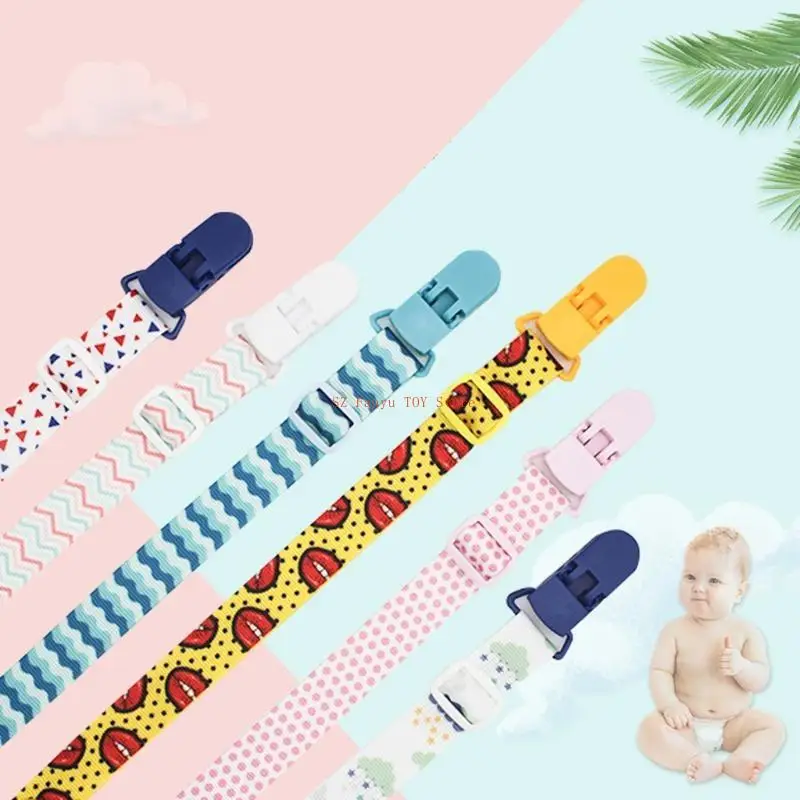 96GC الطفل عضاضة مصاصة سلسلة الدمية الحلمة المقود حزام مهديء التسنين مضغ اللعب حامل حزام للرضع حديثي الولادة هدية