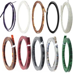 Striscia di filetto per chitarra in celluloide premium per chitarre classiche acustiche 10 colori migliorano la disposizione dei bordi della chitarra