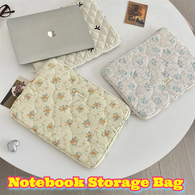 

Cute Embroidery Rabbit Laptop Sleeve 11/13/15 Inch Tablet Notebook Storage Organizer Soft Padded Case Diamond Stitch Design