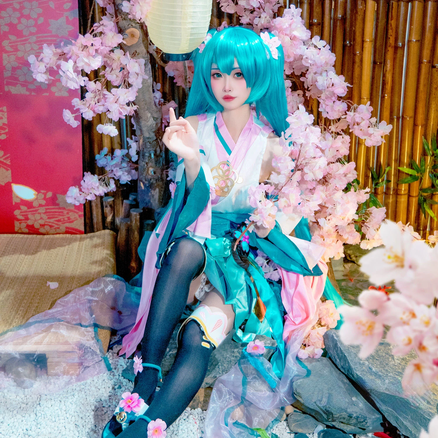 In magazzino XS-3XL parrucca Costume Cosplay Miku Anime Onmyyoji Mikuu abito Kimono non evolved preimpostato abiti da festa di Halloween per le donne