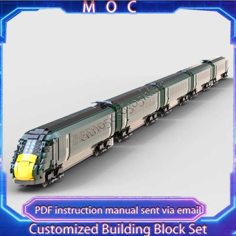 

5842 деталей, настраиваемый по типу 800, междугородний экспресс-поезд IET GWR, зеленая раскраска, модель основного боевого танка, модульный конструктор, игрушки, подарки