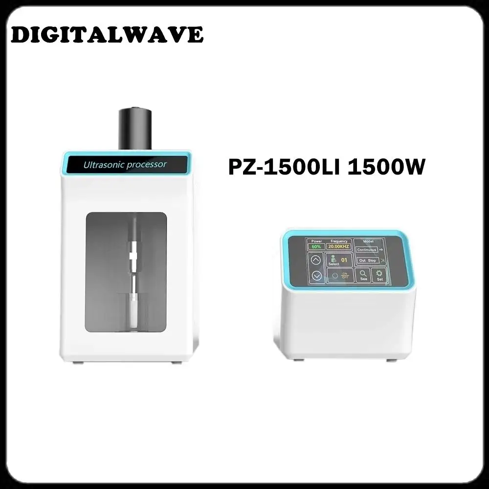 Ultrasonic Homogenizer Agitator Cell Crusher Cell Ultrasound Instrument 0.1-2000ml PZ-1500LI 1500W