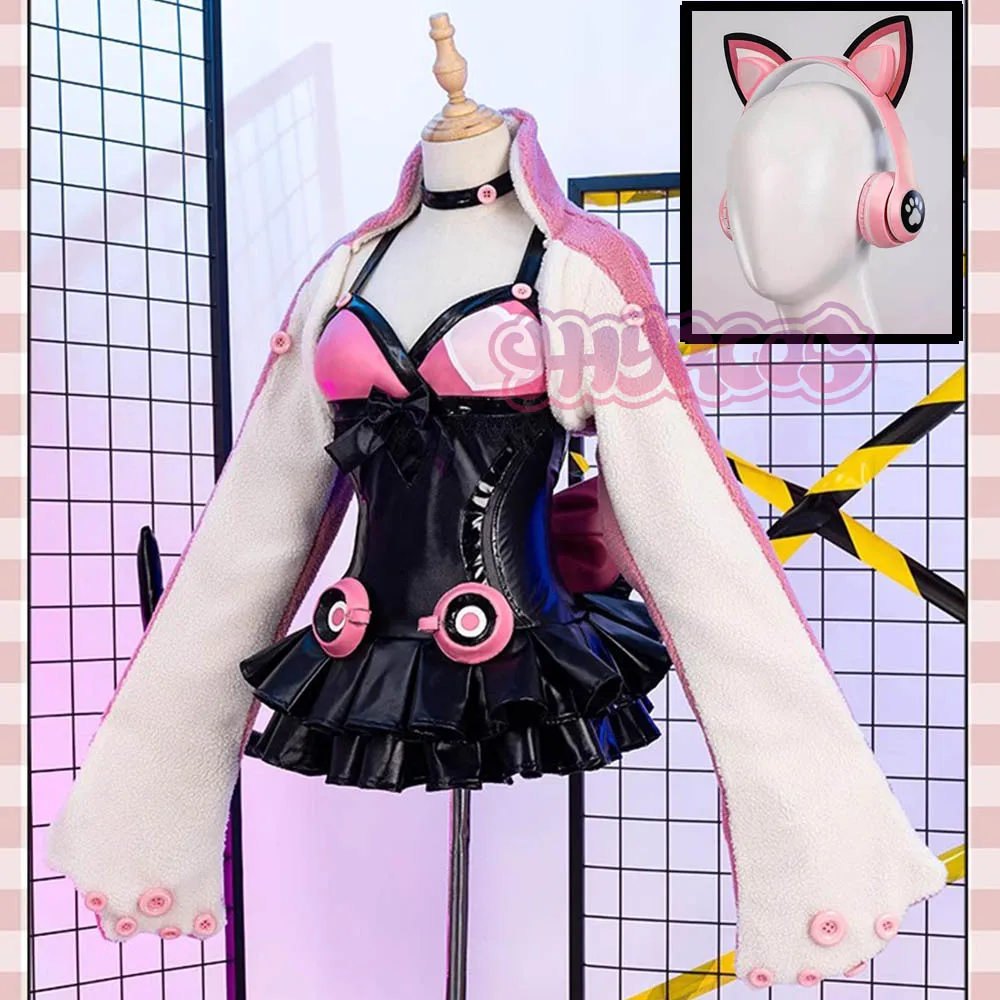 Game Tekken Cosplay Lucky Chloe Neko Furry Jumpsuit Lolita Sexy Costume For Adult Women Girls Props Halloween Party Suit