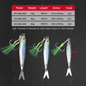 TOLU-Fast Sinking Metal Jig Lure, impresso 3D, fundição de água salgada Shore, isca de pesca, vertical, 20g, 30g, 40g, 60g, 80g, Novo, 2024 10 principais vendas isca de pesca spinning - №3