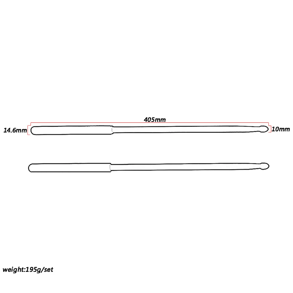 

Metal Drum Stick Drumsticks Anti-rust Simple Aluminium Alloy for Pad Practice