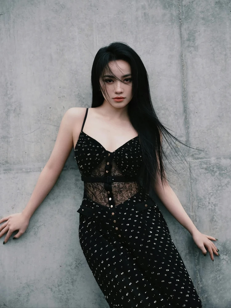 Retro sexy kanten doorzichtige chiffon ter ne-jurk damesvakantie Dr A-lijn rok lange Dr Bal Svel-jurk