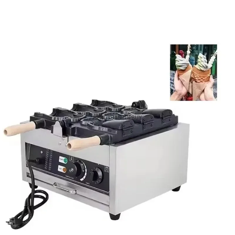 Taiyaki Commercial Electric Automatic Roasted Custom Shape Waffle Makers Taiyaki Machine Fish Waffle For Snac