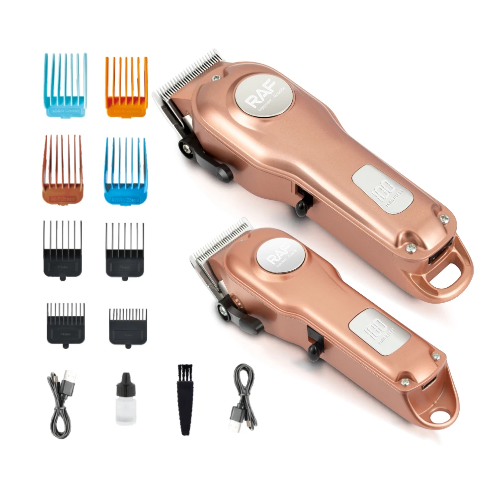 

RAF 19 в 1, перезаряжаемый 2 профессиональных набора для стрижки волос, парикмахерский электрический триммер, набор машинок для стрижки волос с цифровым дисплеем